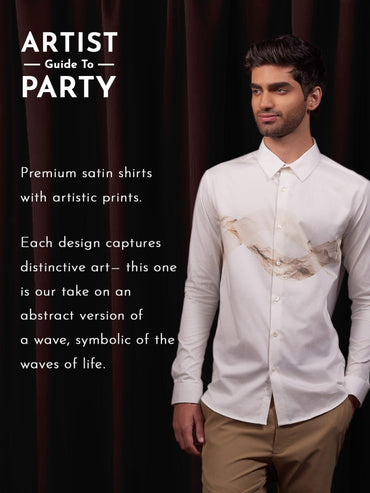 Wave Print Party Shirt - Luminous