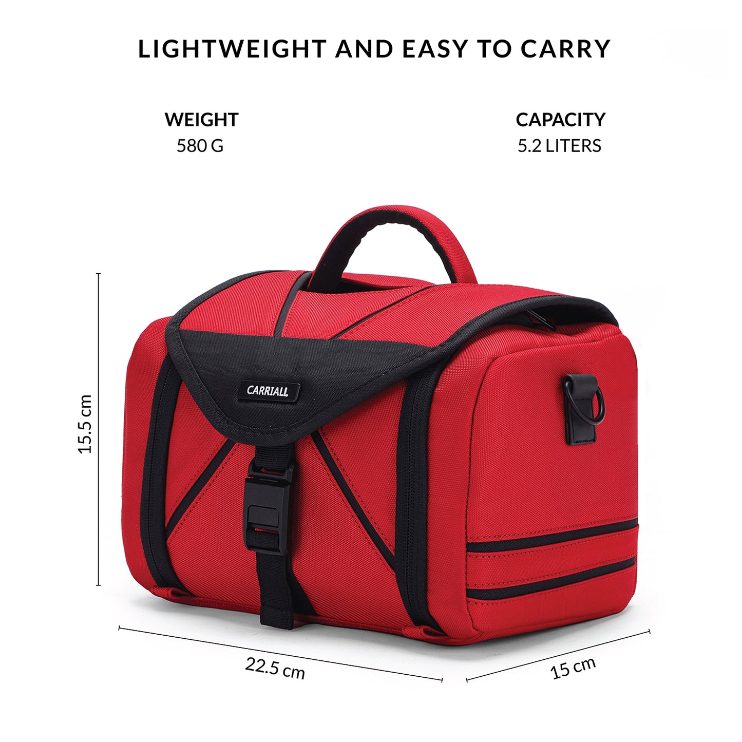 Carriall Zento - The Kids Meal Bag Red & Black Lunch Bag For Kids Boys & Girls (Red & Black)