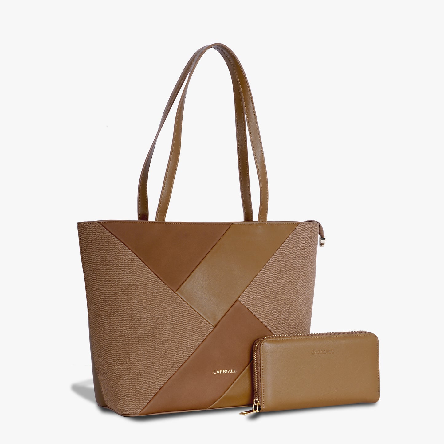 Carriall Estelle Vegan Leather Tote bag for women & girls (Brown)