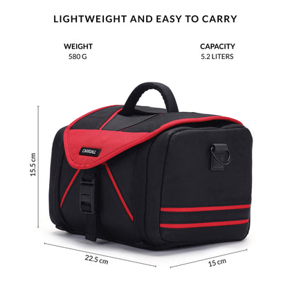 Carriall Zento - The Kids Meal Bag Black & Red Lunch Bag For Kids Boys & Girls (Black & Red)