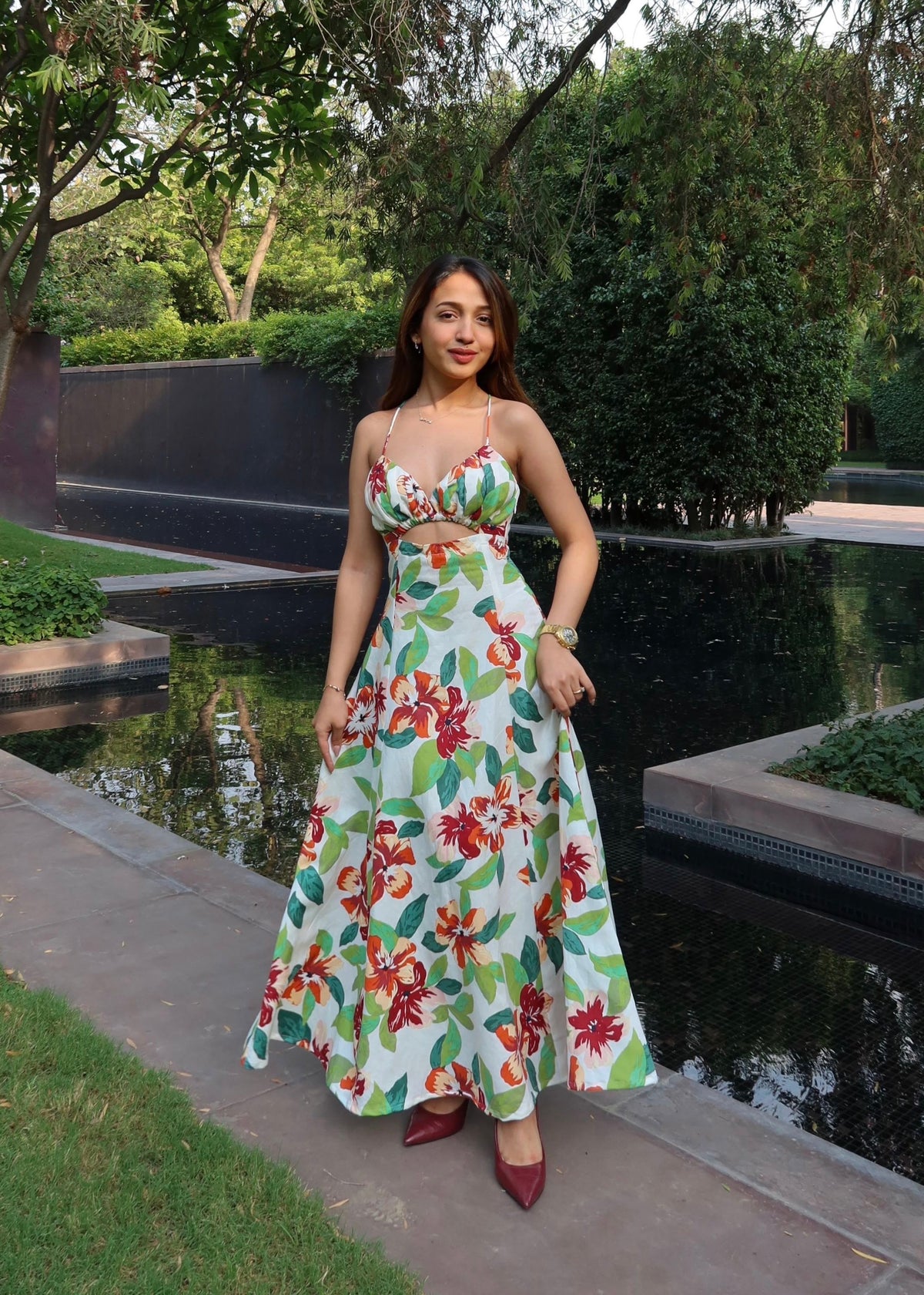 Florid midi dress