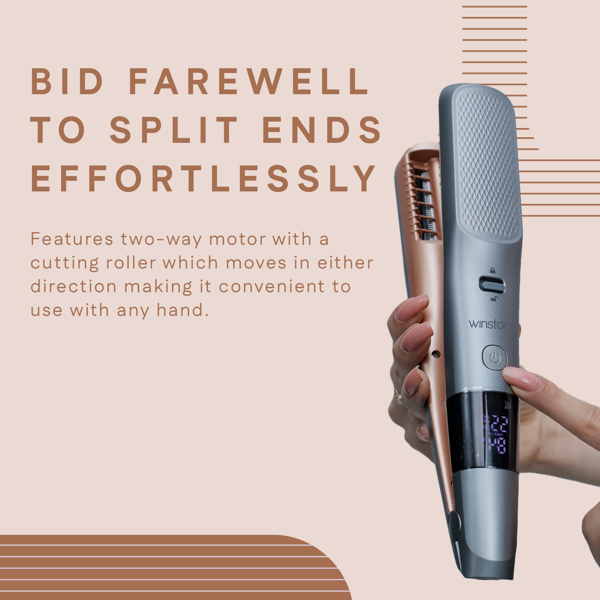 Split End Trimmer | Rechargeable, Two-Way Motor to Trim Damaged Hair | Winston at Broadway
