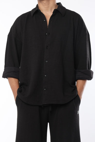 Crossknit Black Shirt