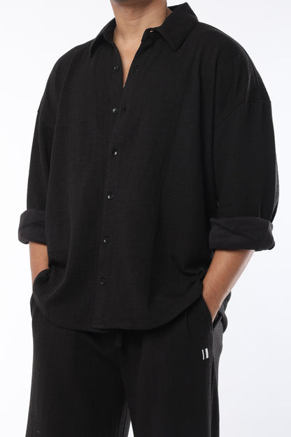 Crossknit Black Shirt
