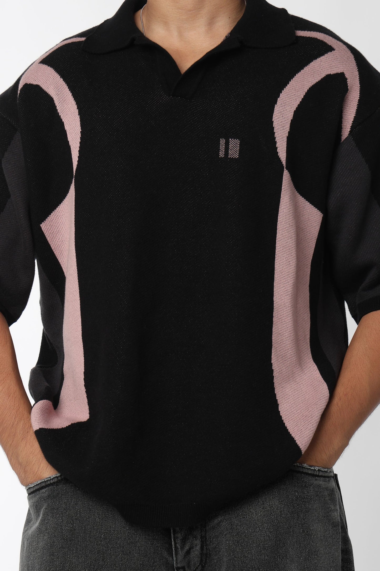 Black Knit Polo