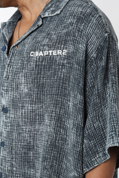 Washed Waffle Blue Shirt