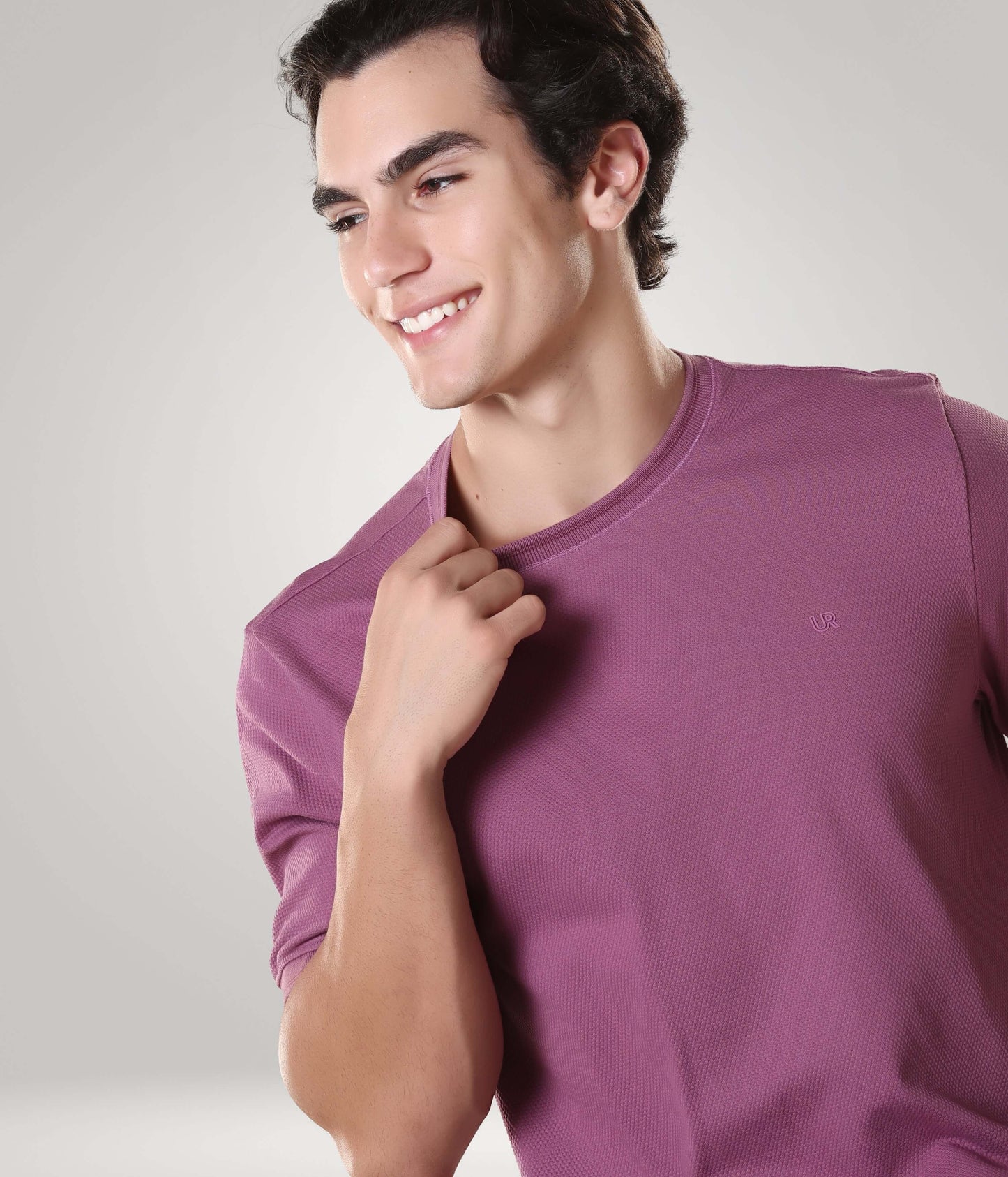Crew Neck Tshirt |Cool Tech + UV Protectant + Anti Odour  DUSTYROSE