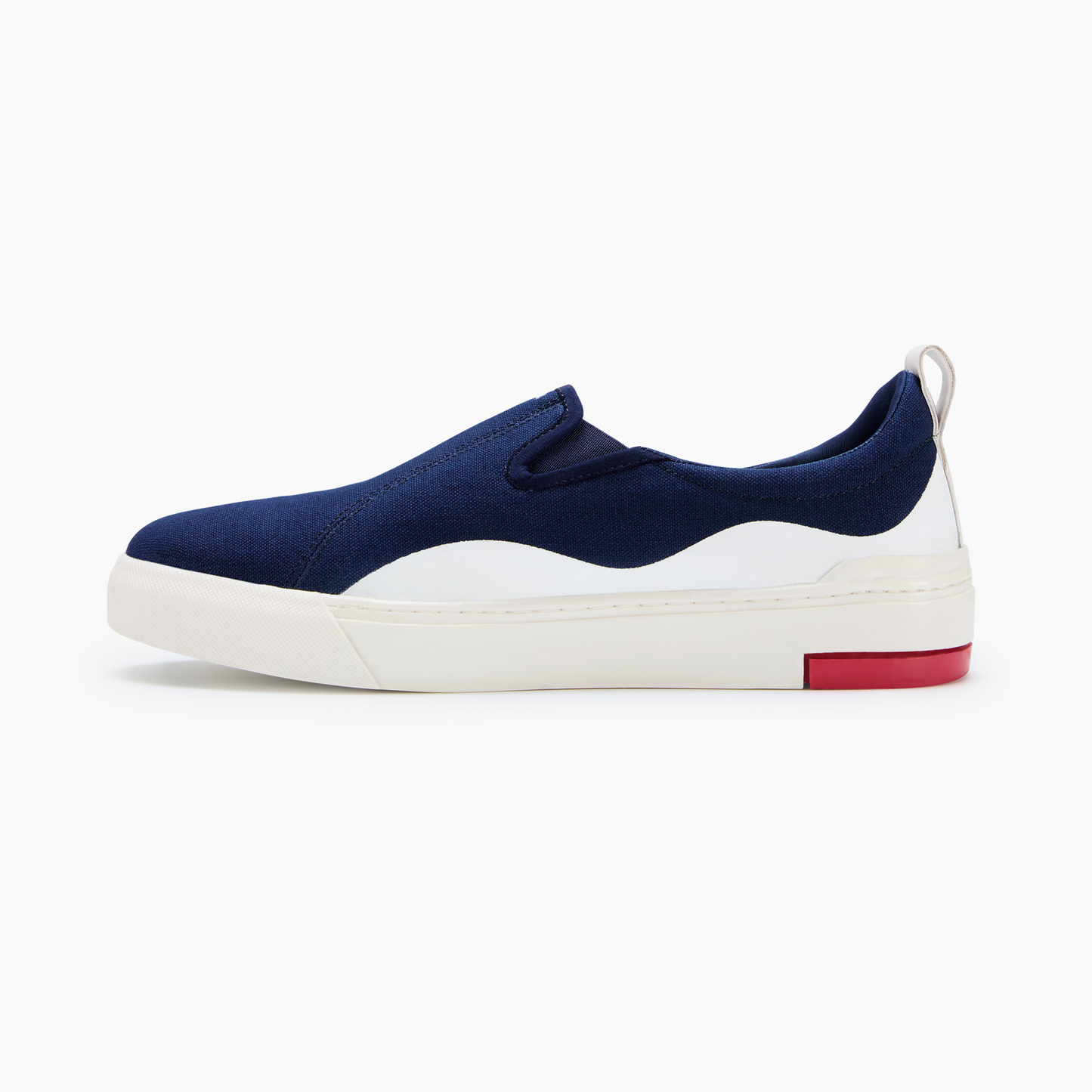 Enhanced Canvas Slip On Wavey Blue