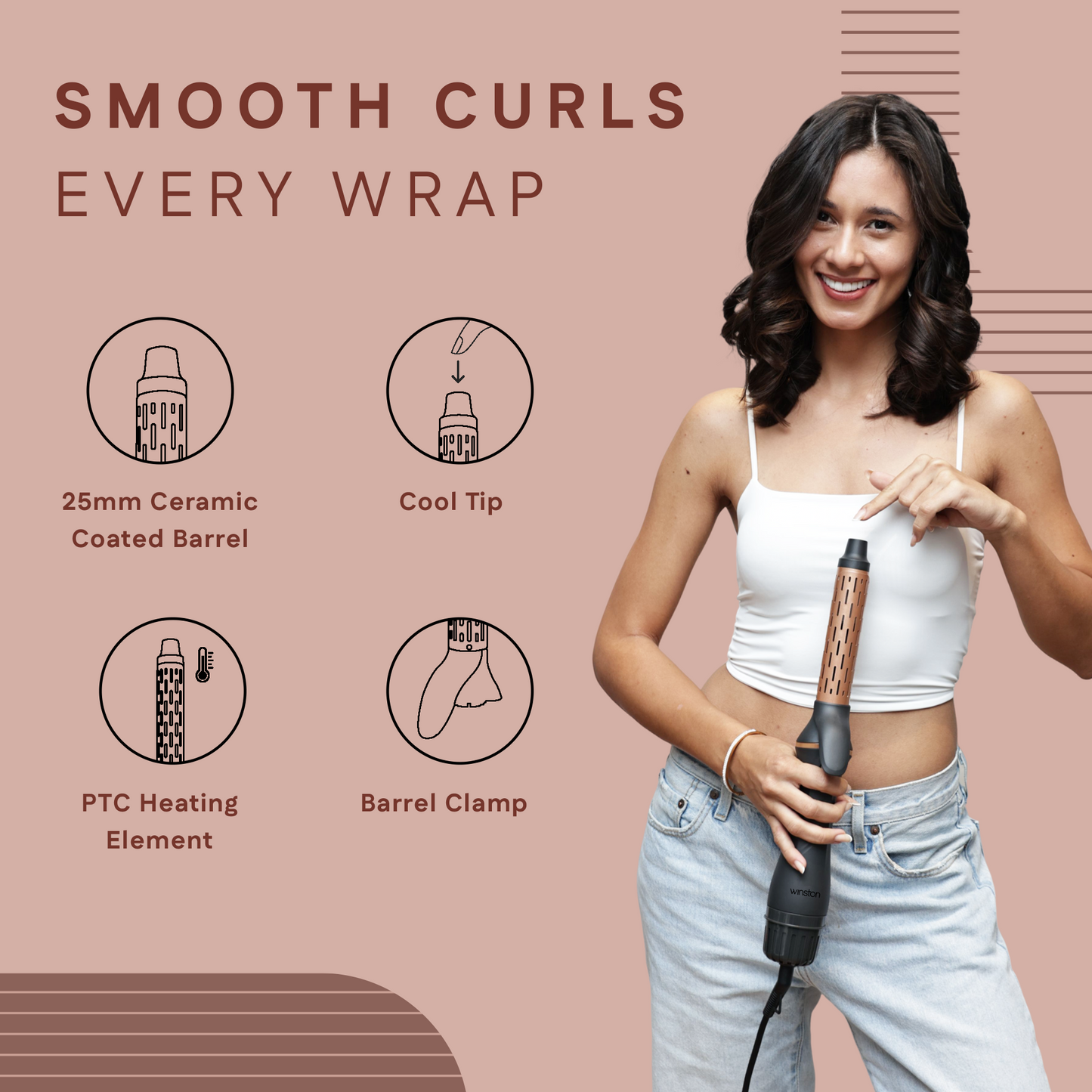 3 in 1 Hair Blow Brush | Dry, Curl & Volumize with Adjustable Heat - Grey