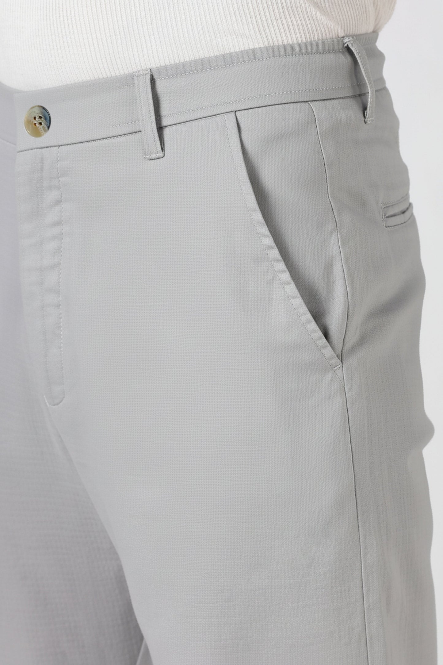 Linen-style 100% Cotton Straight Fit Grey Pant