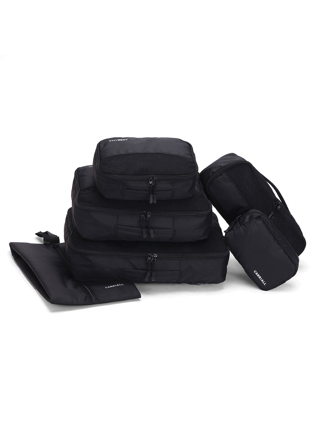 Carriall Black Packing Cubes (Set of 6)