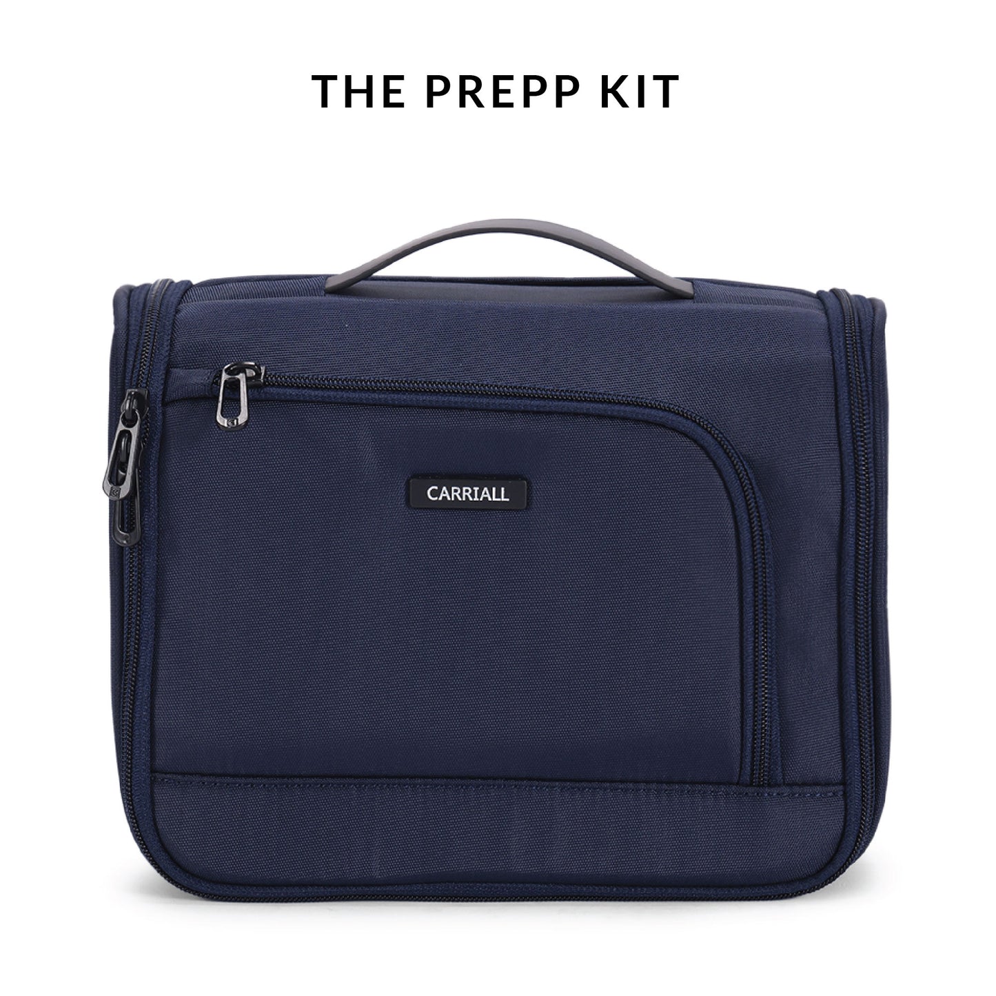 Carriall The Prepp Kit | Unisex Polyester Toiletry Bag with hook  (Navy Blue)