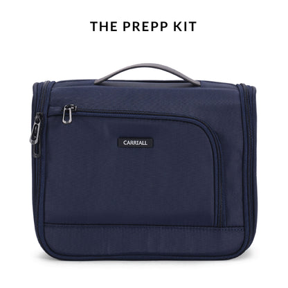 Carriall The Prepp Kit | Unisex Polyester Toiletry Bag with hook  (Navy Blue)
