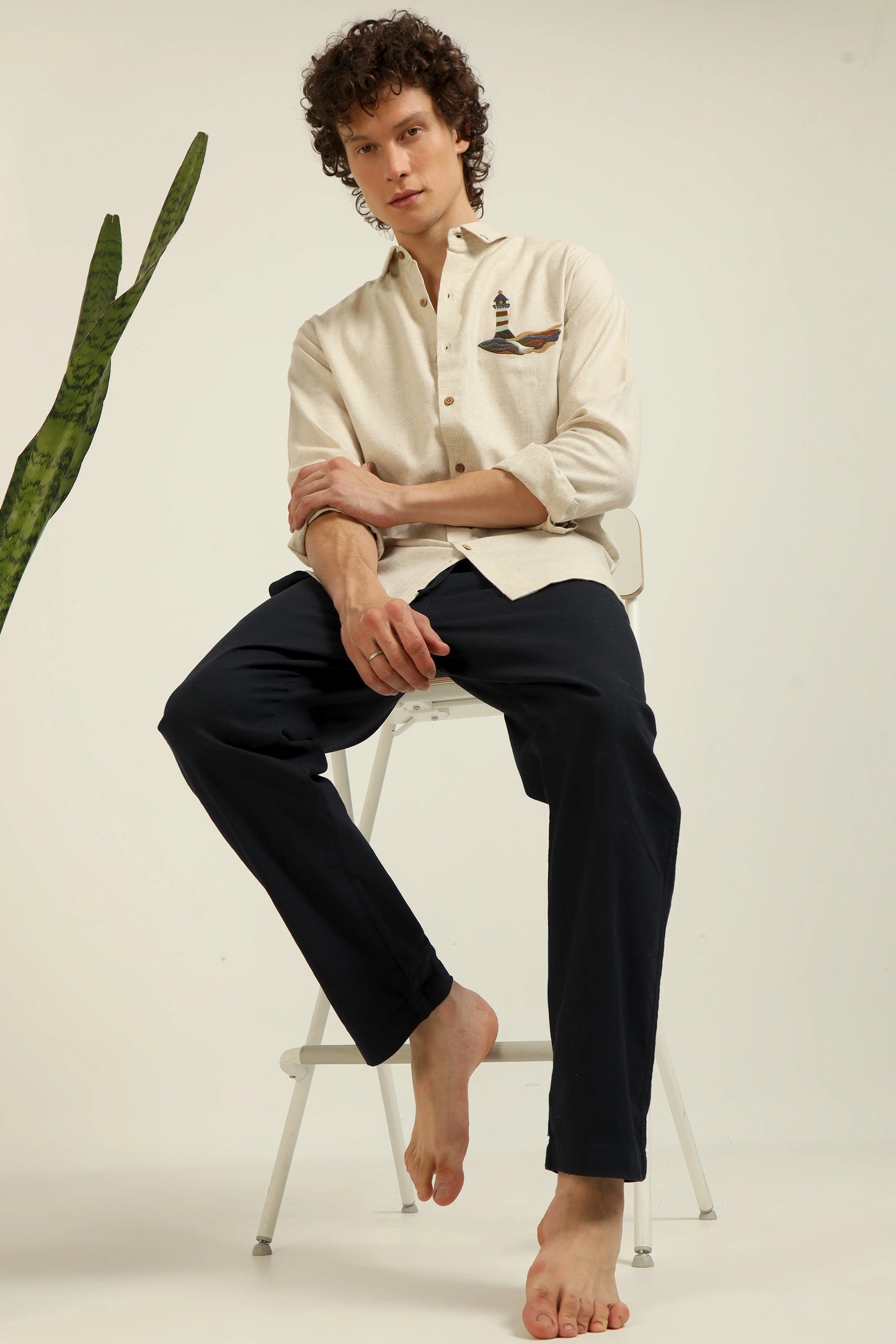 Lighthouse embroidery Shirt | Hamptons at Broadway