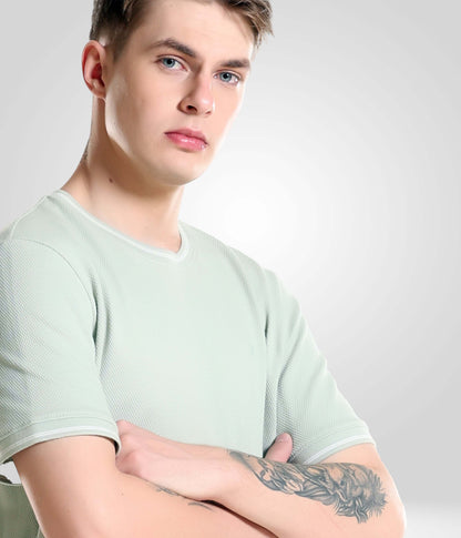 Crew Neck Tshirt |Cool Tech + UV Protectant + Anti Odour  SERENELIGHTGREEN