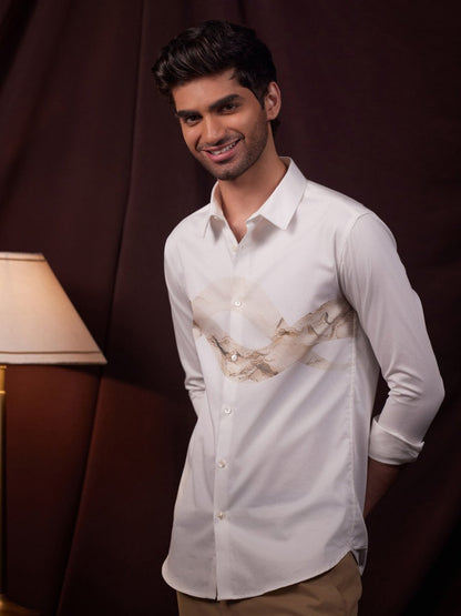 Wave Print Party Shirt - Luminous