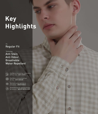 Shirt | Anti Stain Anti Odor Water Repellent   CREAMYGREEN