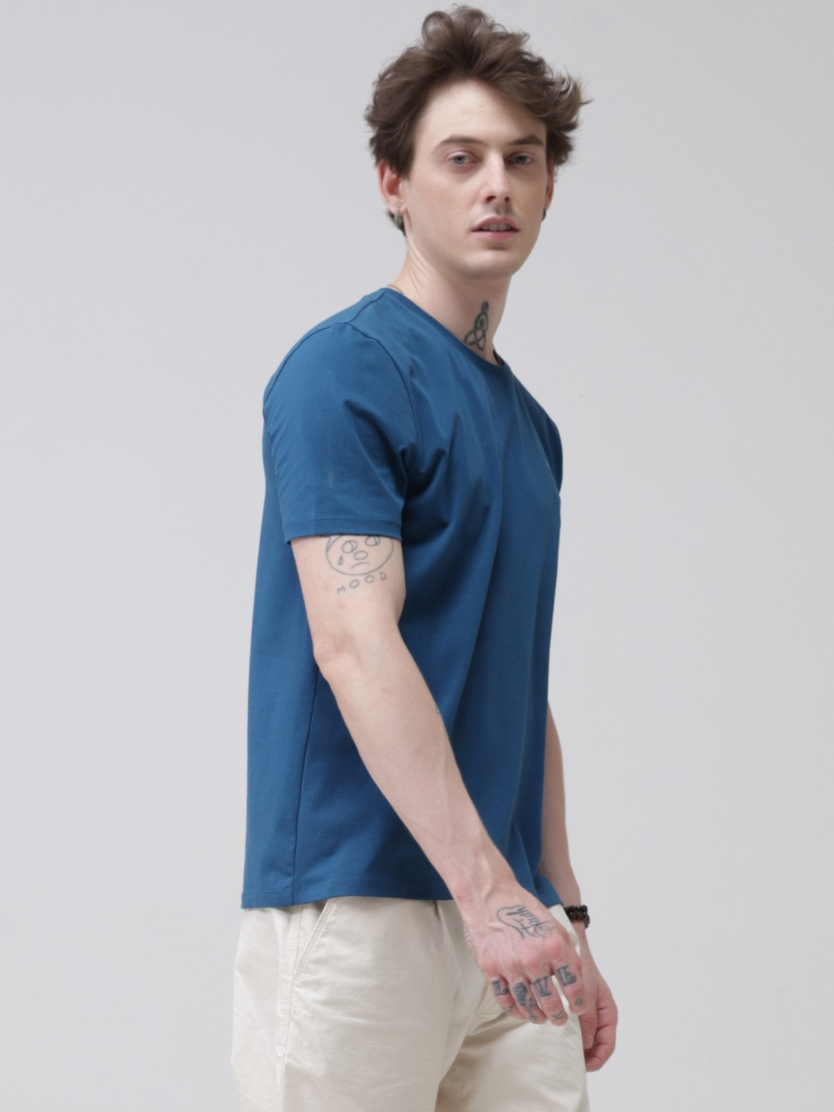 Crew Neck Tshirt | Anti Stain Anti Odor Water Repellent-SEABLUE