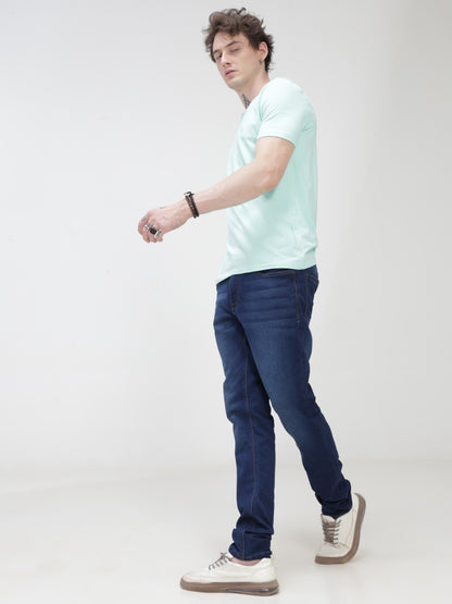 Crew Neck Tshirt | Anti Stain Anti Odor Water Repellent-AQUA