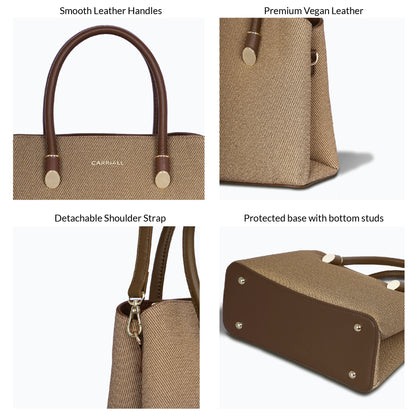 Carriall Ireen Women's Vegan Leather Handbag for women & girls (Brown)