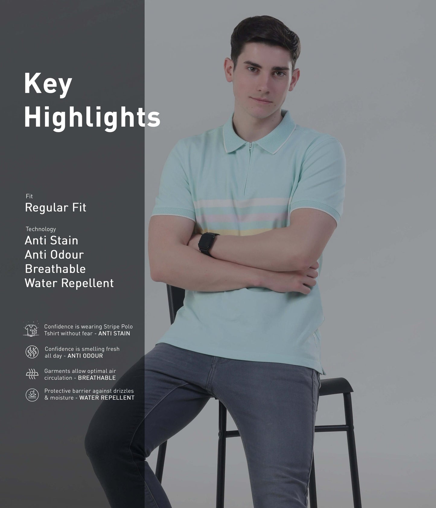 Polo Tshirt | Anti Stain Anti Odor Water Repellent   BLUEORIGAMI