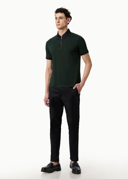 Imperial Zipper Polo Green