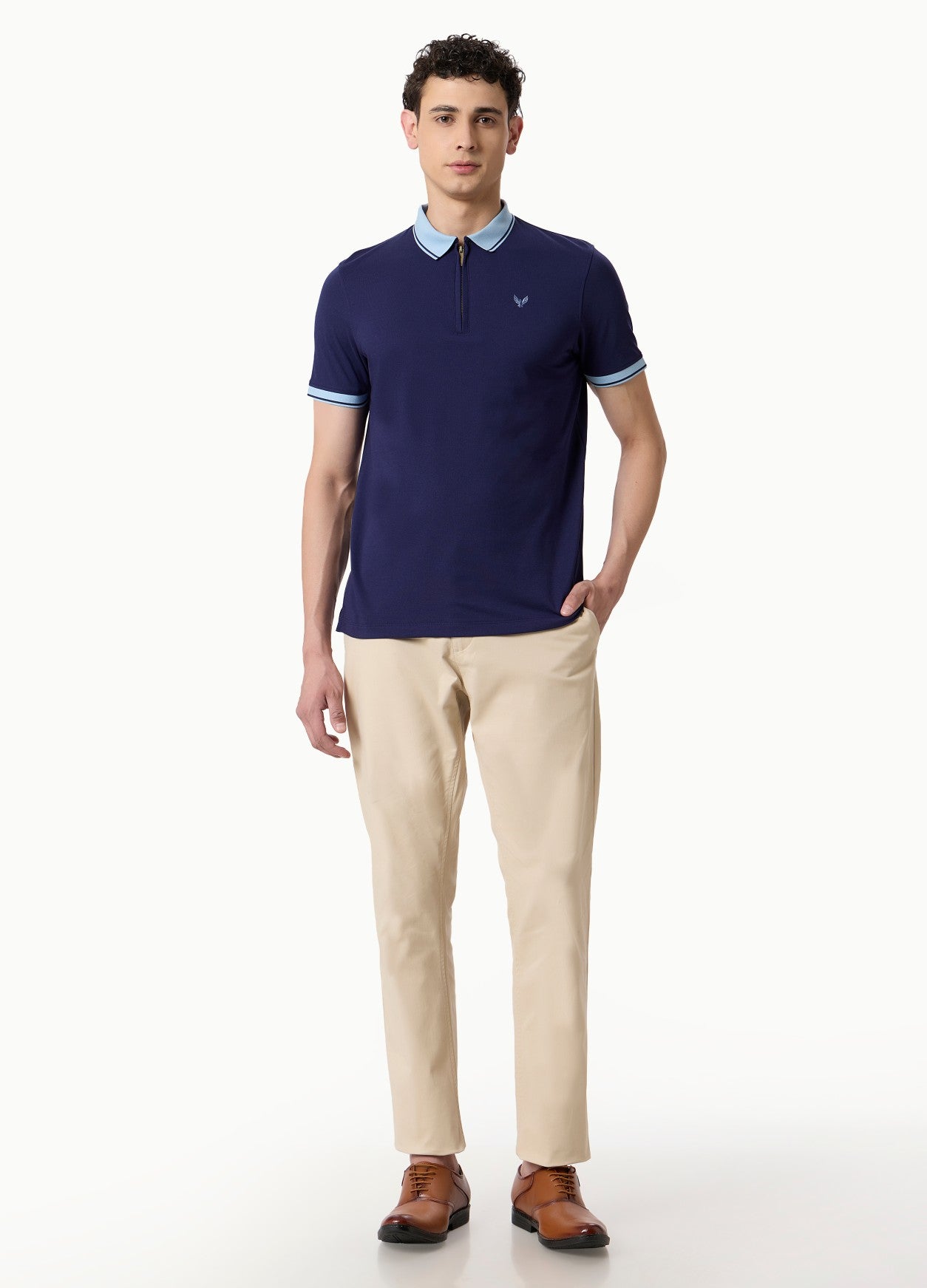 Azure Trim Polo Blue