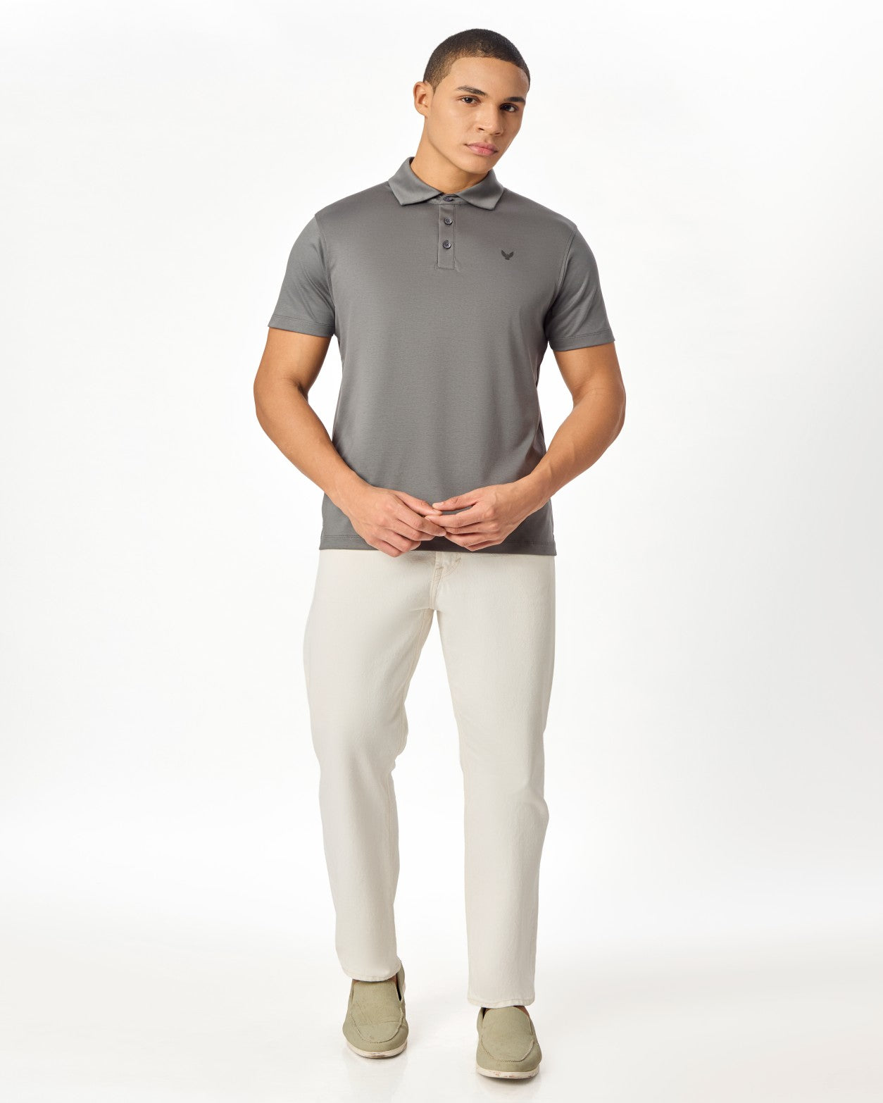 ARIN â€“ The Lucky Dove Grey Polo-Lustra Cotton