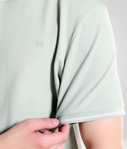 Crew Neck Tshirt |Cool Tech + UV Protectant + Anti Odour  SERENELIGHTGREEN