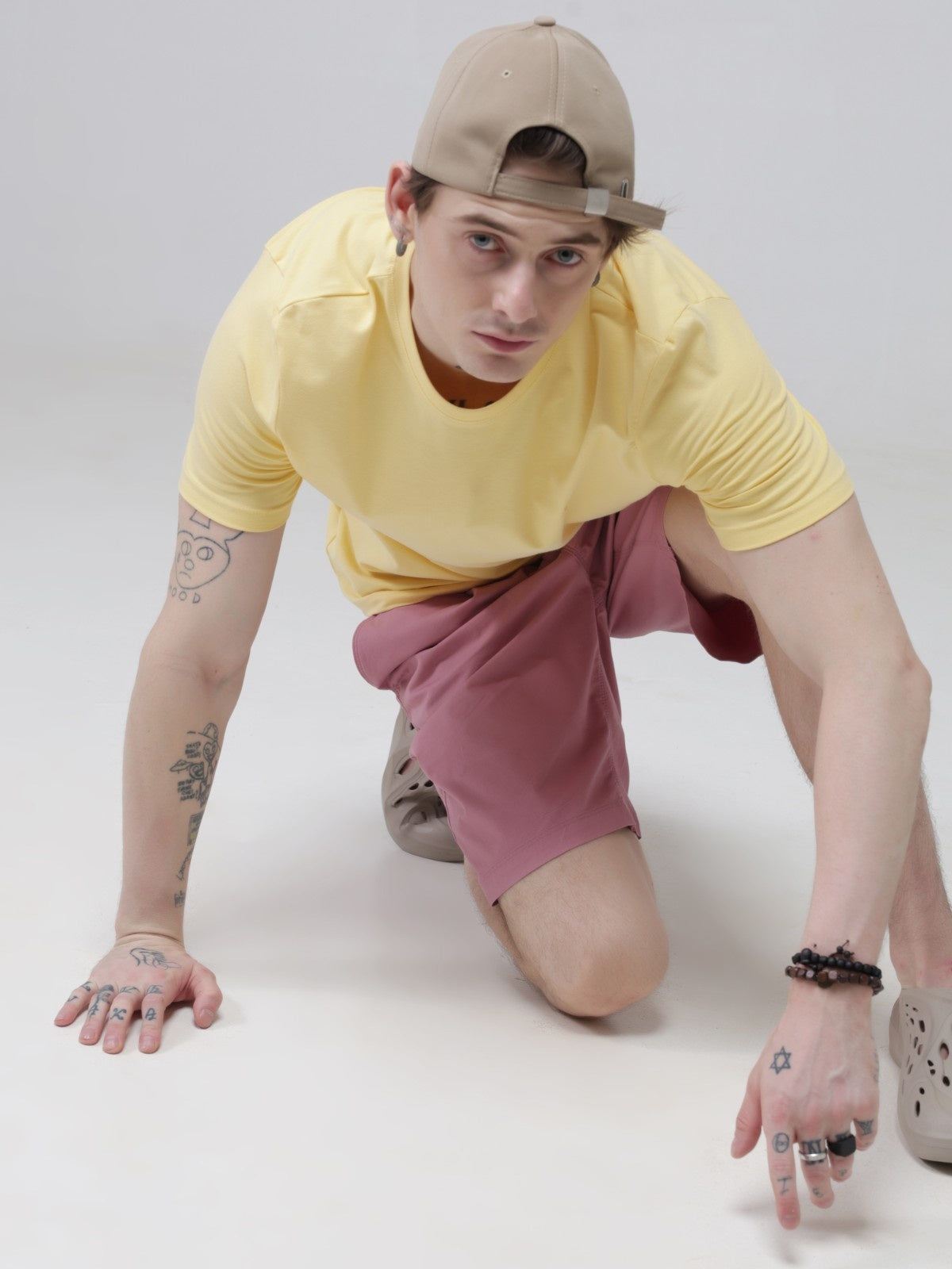 Crew Neck Tshirt | Anti Stain Anti Odor Water Repellent-AMBER