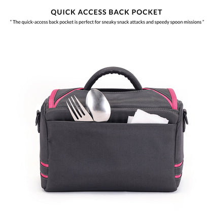 Carriall Zento - The Kids Meal Bag Grey & Pink Lunch Bag For Kids Boys & Girls (Grey & Pink)