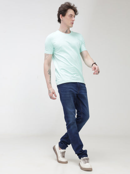 Crew Neck Tshirt | Anti Stain Anti Odor Water Repellent-AQUA