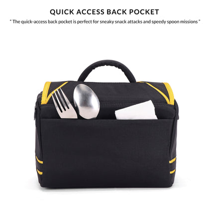 Carriall Zento - The Kids Meal Bag Black & Yellow Lunch Bag For Kids Boys & Girls (Black & Yellow)