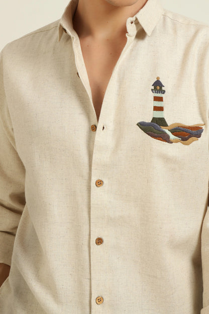 Lighthouse embroidery Shirt | Hamptons at Broadway