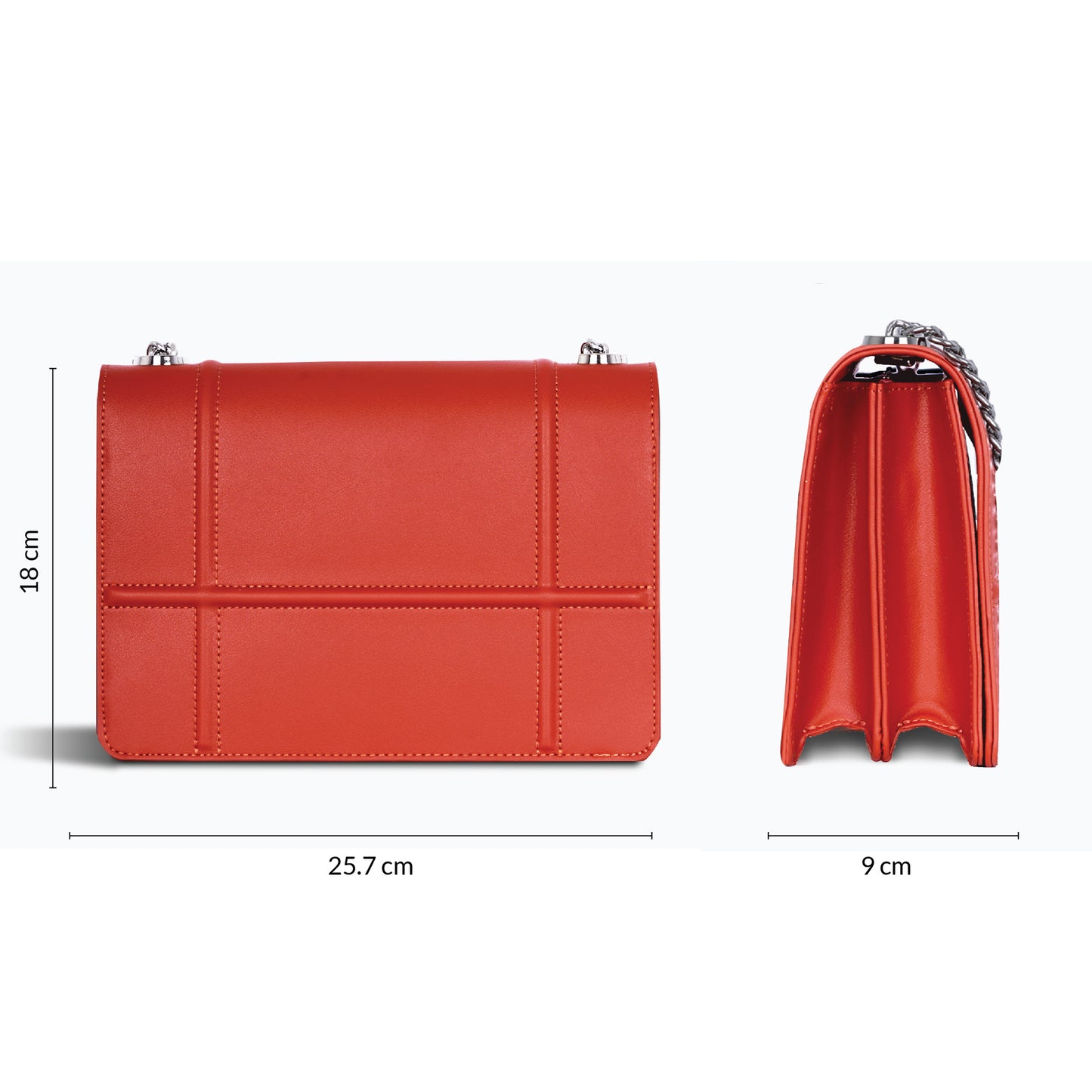 Carriall Fable Womens Vegan Leather Handbag  for women & girls  (Orange)