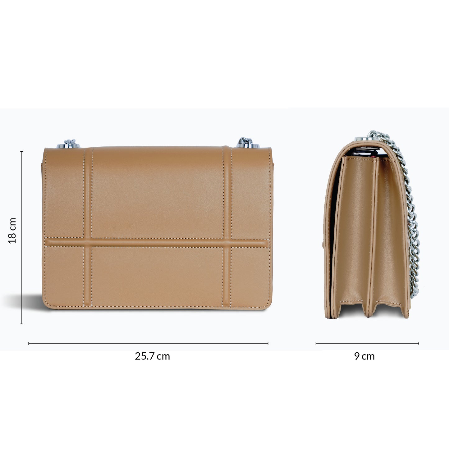 Carriall Fable Womens Vegan Leather Handbagfor women & girl  (Beige)
