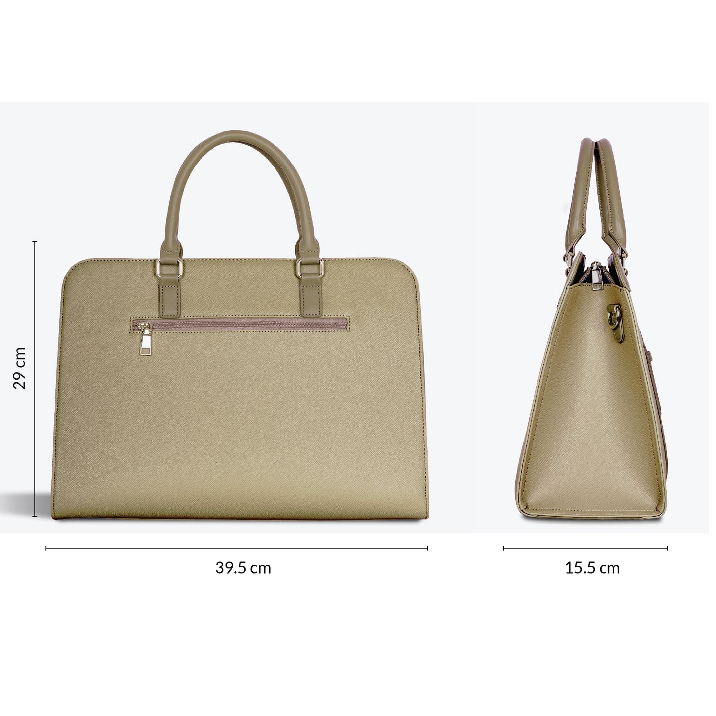 Carriall Hazel Womens Vegan Leather Tote bagfor women & girls (Dark Vanilla)