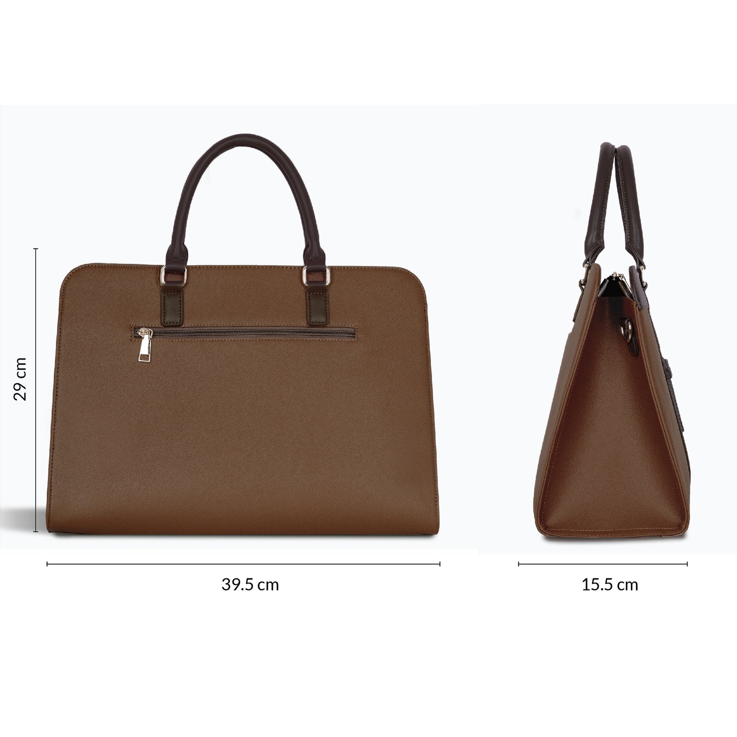 Carriall Hazel Womens Vegan Leather Tote bag for women & girls (Caramel Brown)