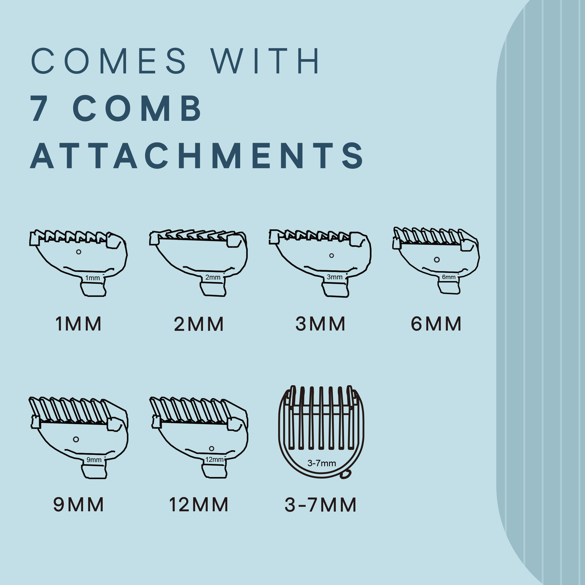 Groom Lite | Multi-Groomer with 4 Heads, 7 Combs Attachments & Travel Lock | Winston at Broadway
