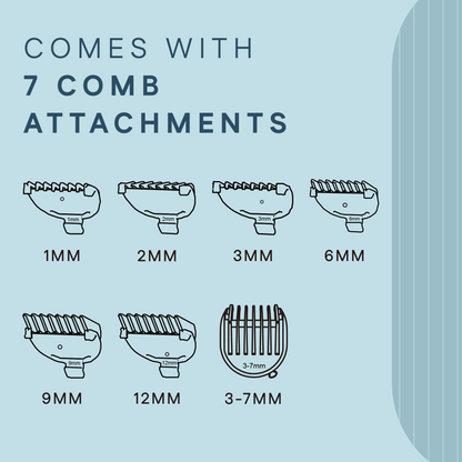 Groom Lite | Multi-Groomer with 4 Heads, 7 Combs Attachments & Travel Lock | Winston at Broadway