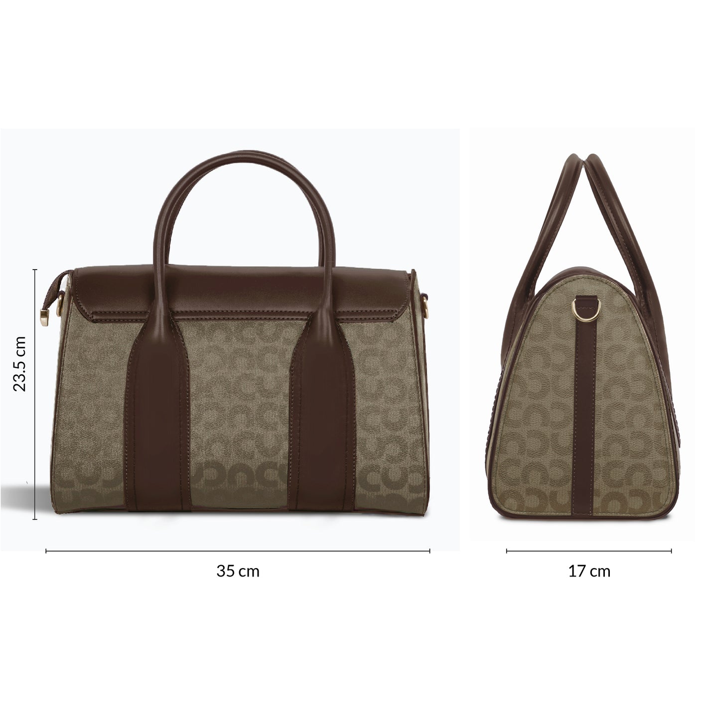 Carriall Dazzle Womens Vegan Leather Tote bagfor women & girls (Beige)