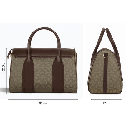 Carriall Dazzle Womens Vegan Leather Tote bagfor women & girls (Beige)