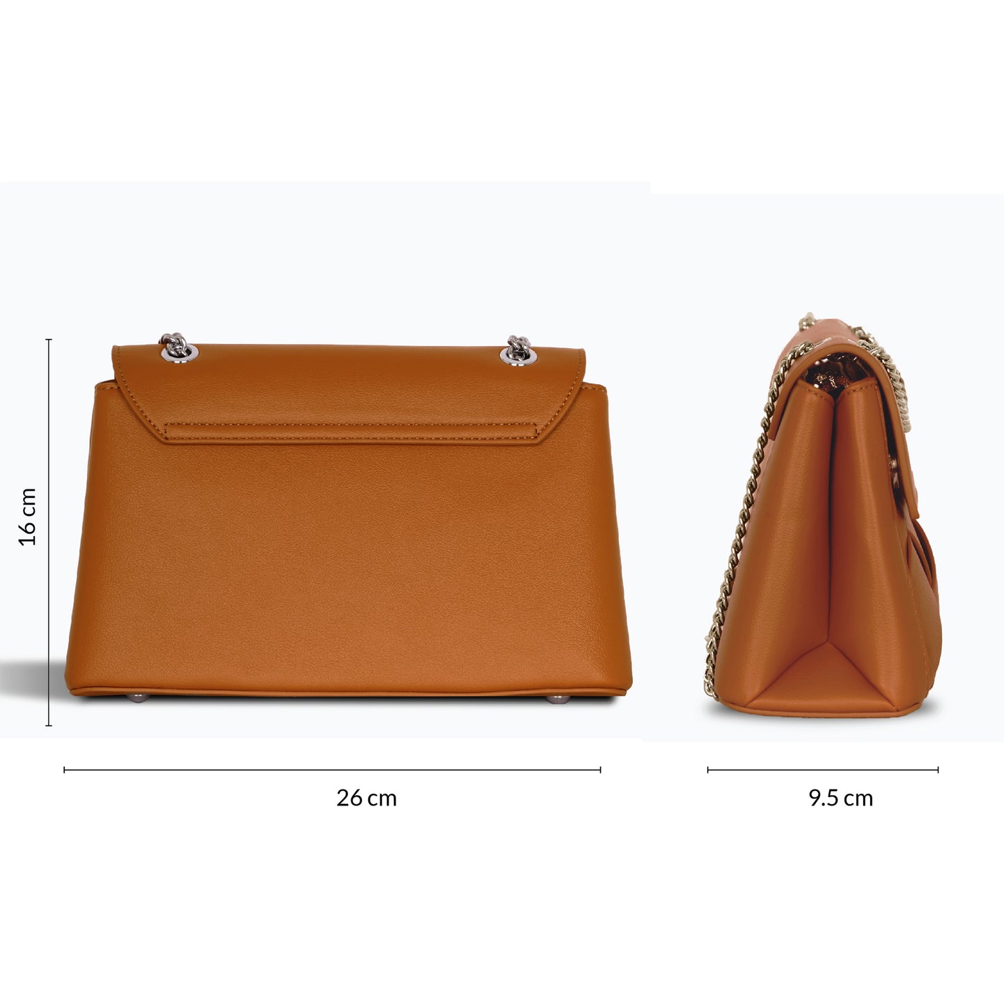 Carriall Celesta Womens Vegan Leather Handbag for women & girls(Brown)