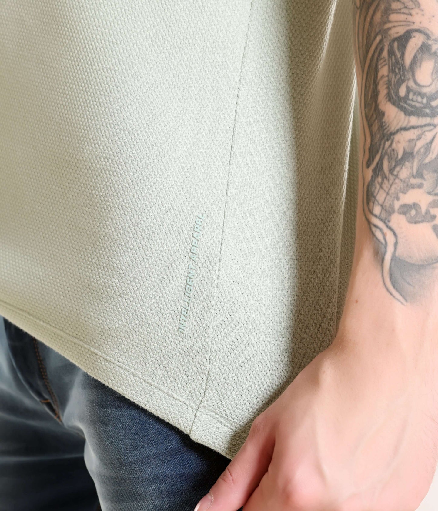 Crew Neck Tshirt |Cool Tech + UV Protectant + Anti Odour  SERENELIGHTGREEN