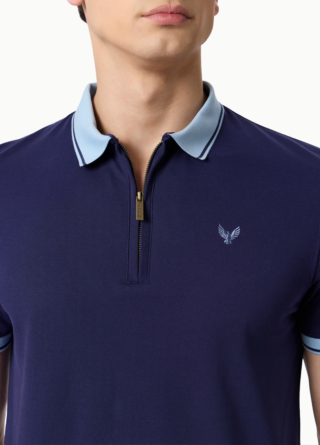 Azure Trim Polo Blue