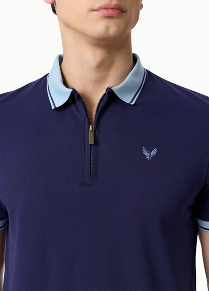 Azure Trim Polo Blue