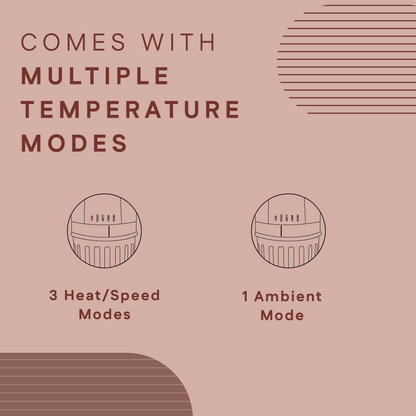 3 in 1 Hair Blow Brush | Dry, Curl & Volumize with Adjustable Heat - Grey