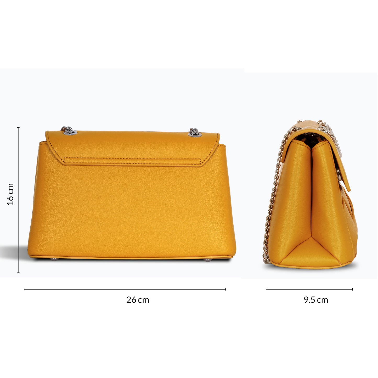 Carriall Celesta Womens Vegan Leather Handbagg for women & girls(Yellow)
