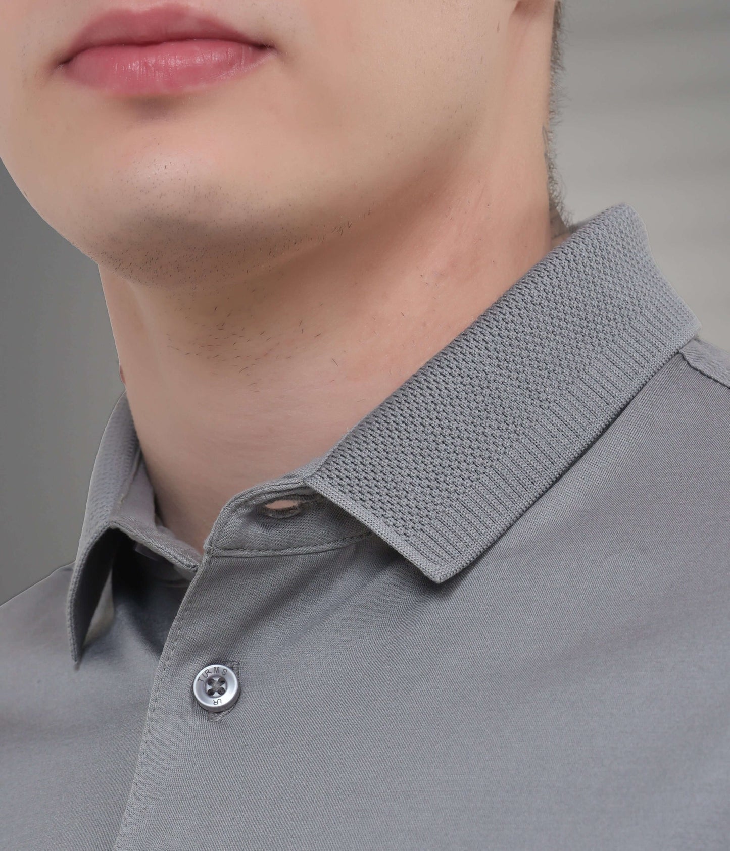Polo Tshirt |Gold Finish + Anti Odour  DIAMONDGREY