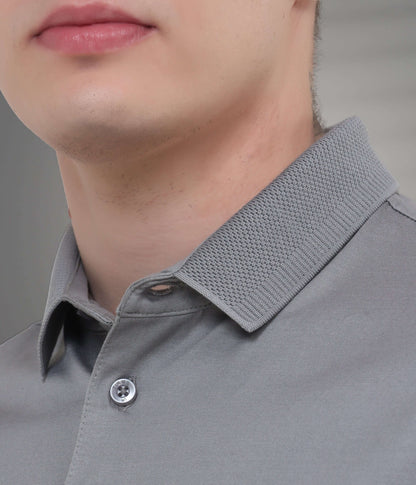 Polo Tshirt |Gold Finish + Anti Odour  DIAMONDGREY
